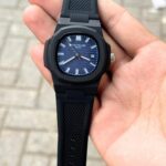 FIBRE STRAP WATCH DATE WORKING CARBON FIBRE CASE BEST QUALITY